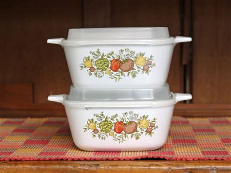 CW by <b>CorningWare</b>™ 6-pc Pool Dinnerware Set consists of one each: 10-1/2″ Dinner Plate, 8″ Soup Bowl, 6″ Salad Plate, 5-1/2″ Fruit Bowl, 10-oz Teacup and Saucer Durable stoneware material Dishwasher, refrigerator, freezer & microwave safe Preheated. . Corningware petite pan lids